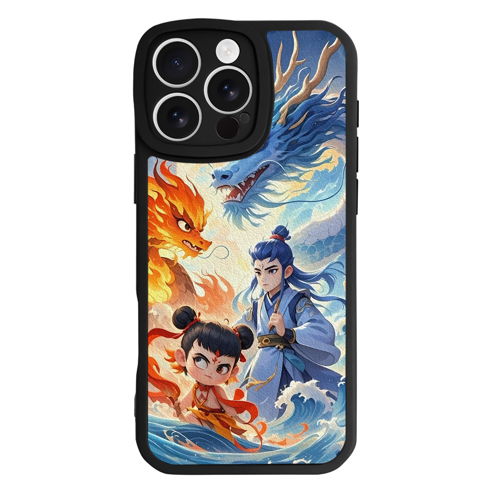 （画像用） Ne Zha 2 ナタ 魔童の大暴れ 【iPhone 16シリーズ対応】シリコンスマホケース（レザー調） 材質：シリコン